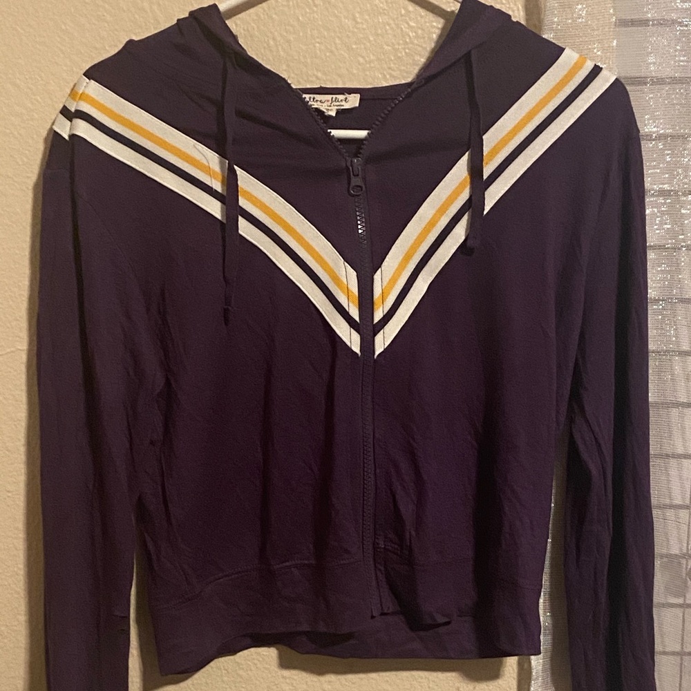 Purple zip-up hoodie